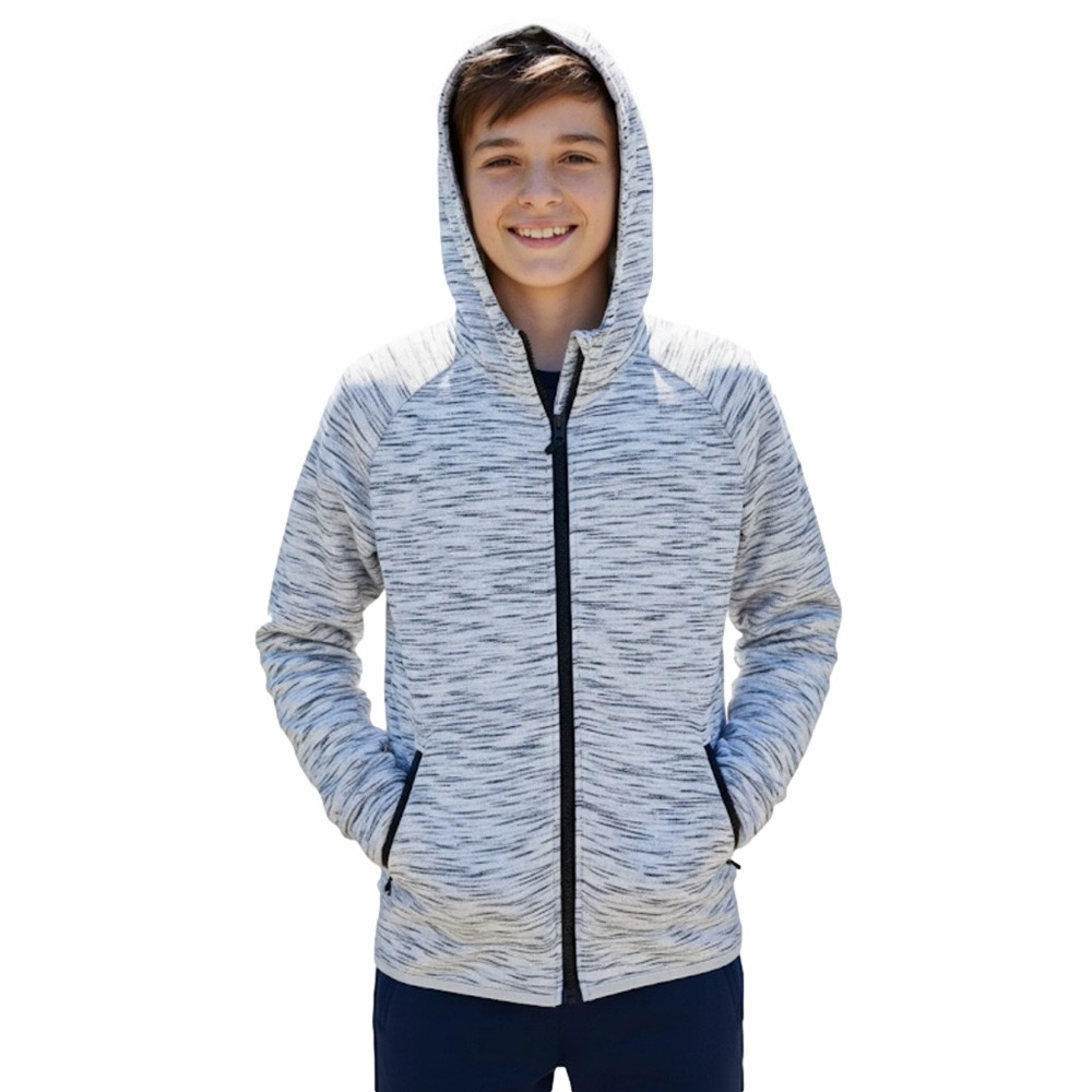 “urban Active Kids” White-Black Hooded Athletic Jacket, Youth Boy’s Medium 10-12